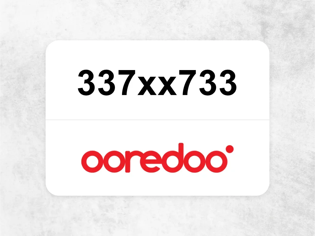 Ooredoo Mobile Phone  337xx733
