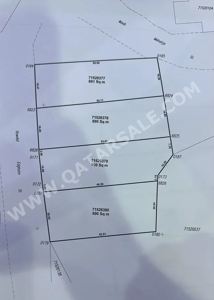 Lands For Sale  in Umm Salal  - Umm Salal Ali  -Area Size 891 Square Meter