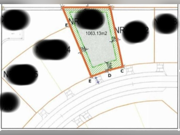 Lands For Sale in Lusail - North Residential Villa -Area Size 1,063 Square Meter