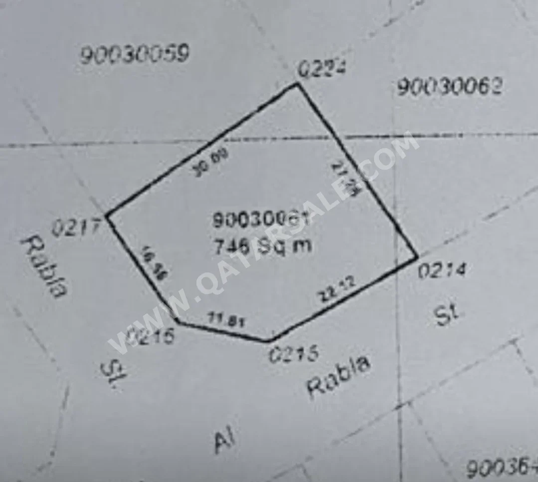 Lands For Sale  in Al Wakrah  - Al Wakrah  -Area Size 679 Square Meter
