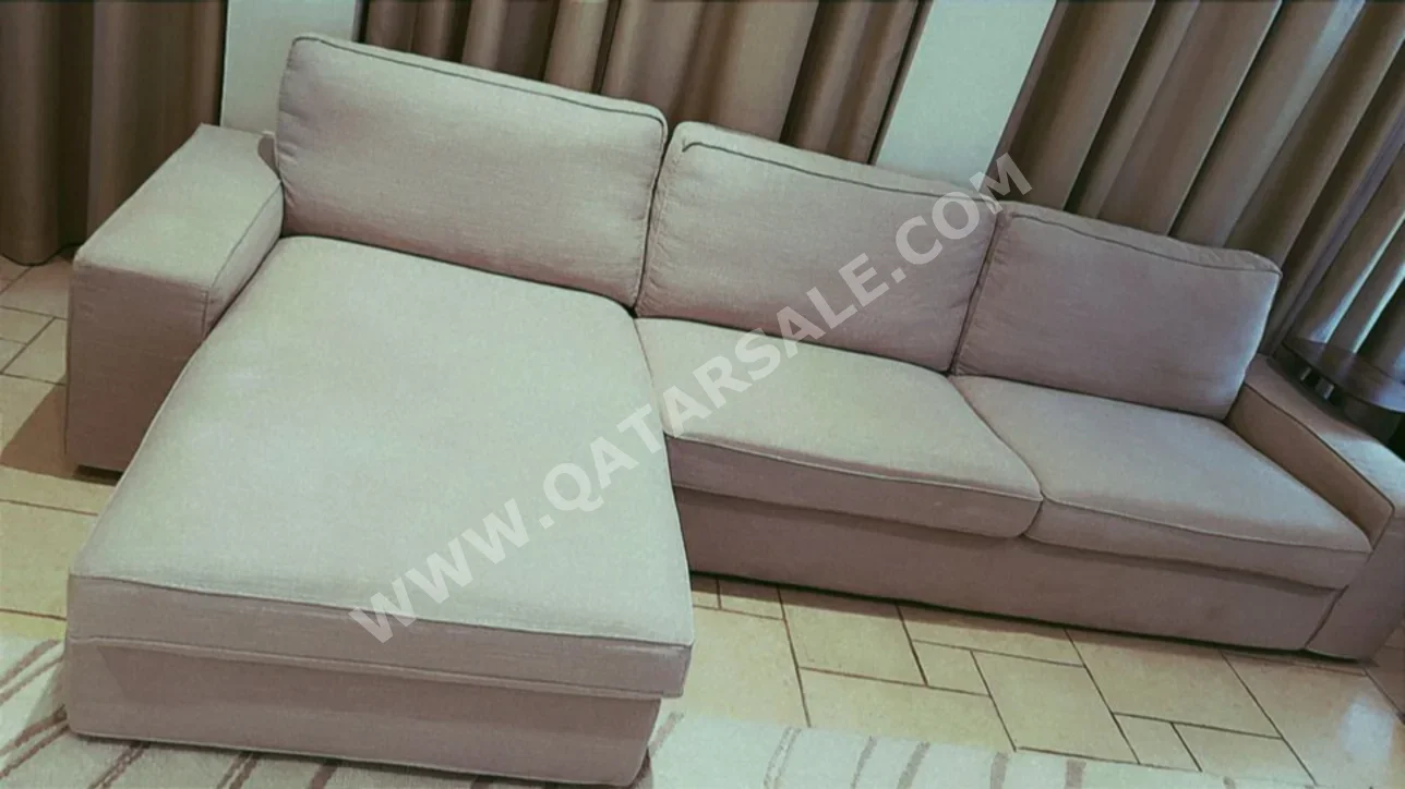 Sofas, Couches & Chairs IKEA  L shape  - Cotton / Cotton Blend  - Beige  - Sofa Bed