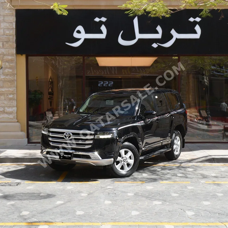 تويوتا لاند كروزر جي اكس 2024 اوتوماتيك 30,800 كم 6 سلندر دفع رباعي اس يو في أسود تحت الضمان