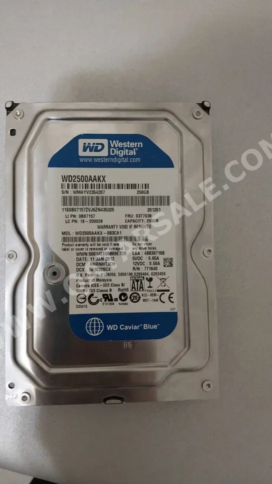 Storage Drives Western Digital Internal SATA 7200 RPM 2012 WD2500AAKX / HDD / 500 GB