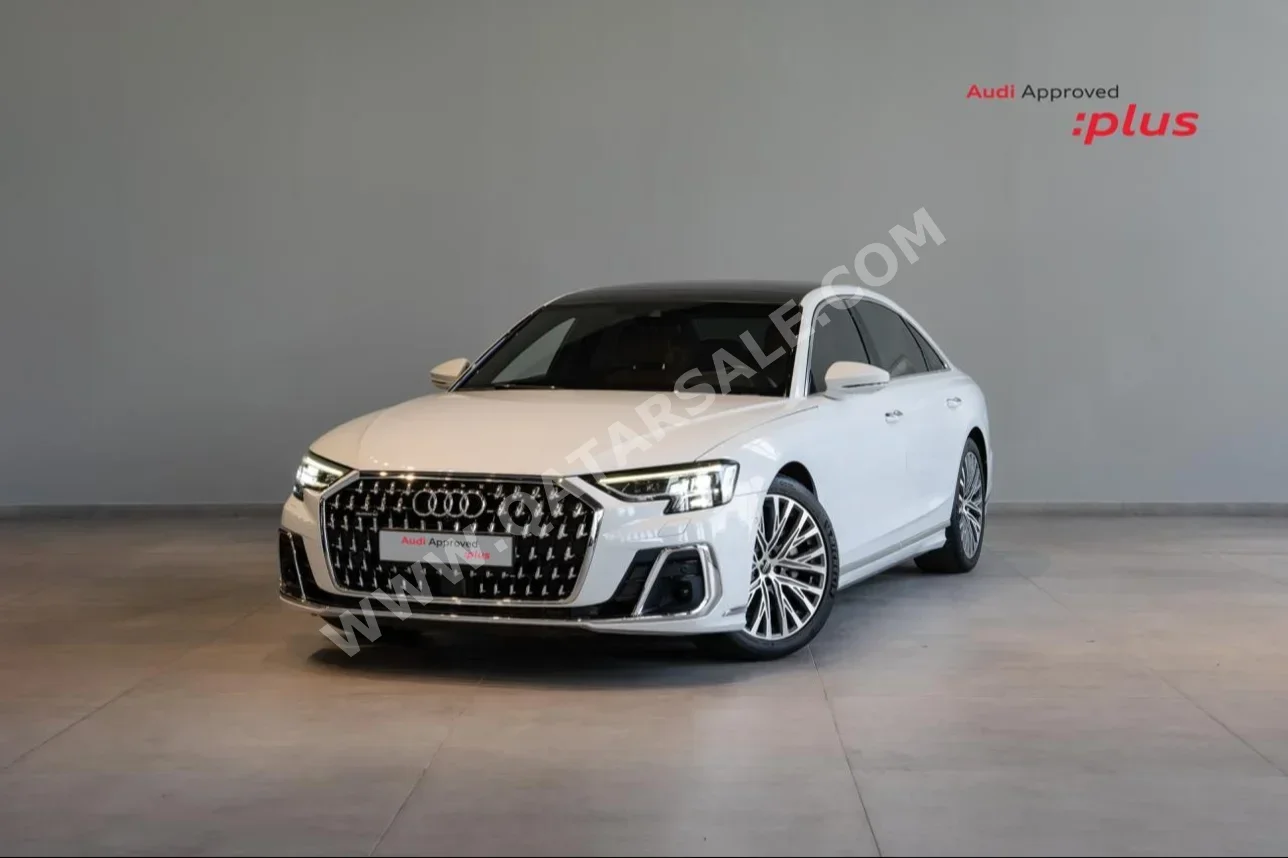 Audi  A8  3.0  2022  Automatic  57,000 Km  6 Cylinder  All Wheel Drive (AWD)  Sedan  White  With Warranty