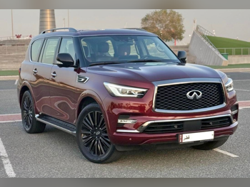 Infiniti QX 80 2022 Automatic 133,000 Km 8 Cylinder Four Wheel Drive (4WD) SUV Maroon