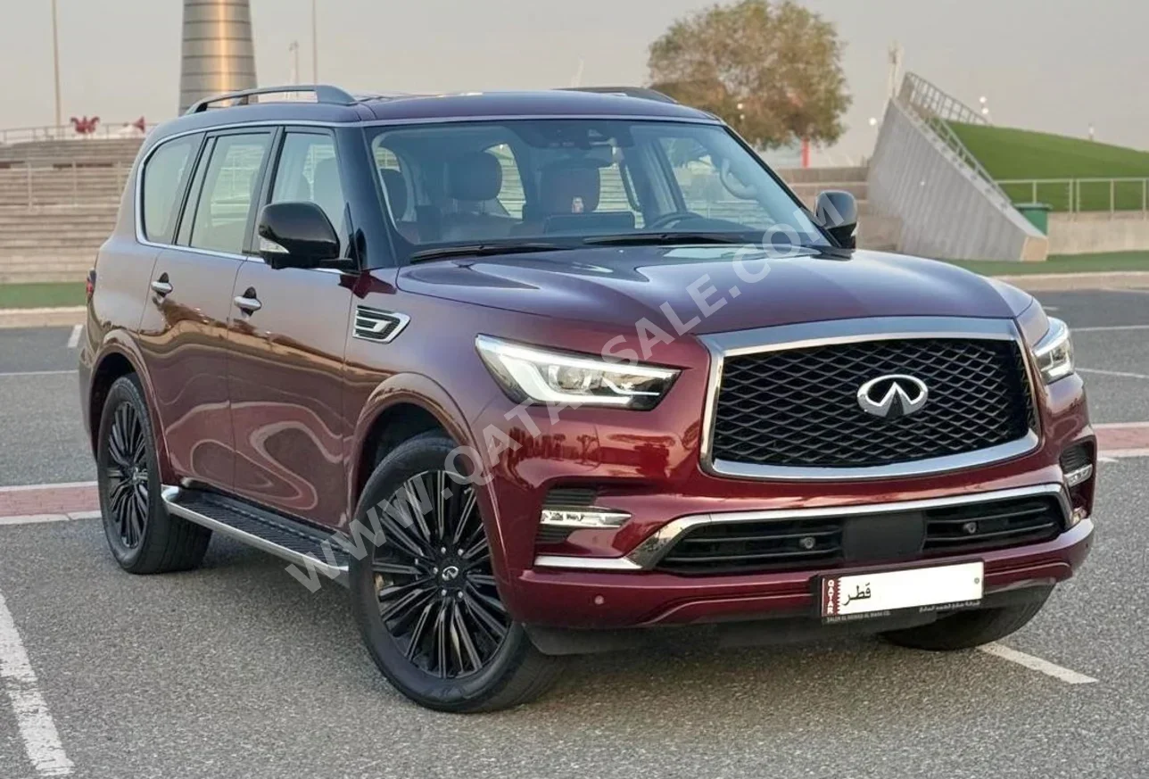 Infiniti QX 80 2022 Automatic 133,000 Km 8 Cylinder Four Wheel Drive (4WD) SUV Maroon