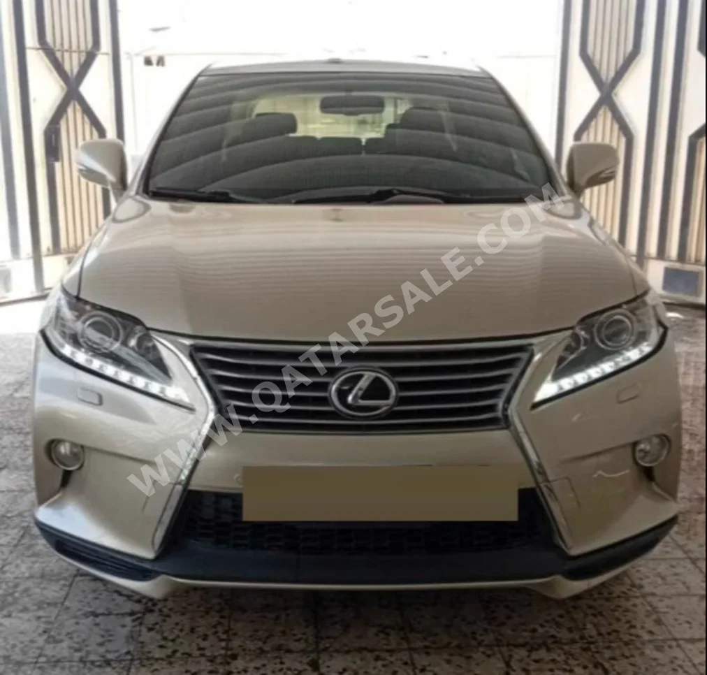 لكزس  ار اكس  350  2014  اوتوماتيك  103,000 كم  4 سلندر  دفع رباعي  اس يو في  ذهبي