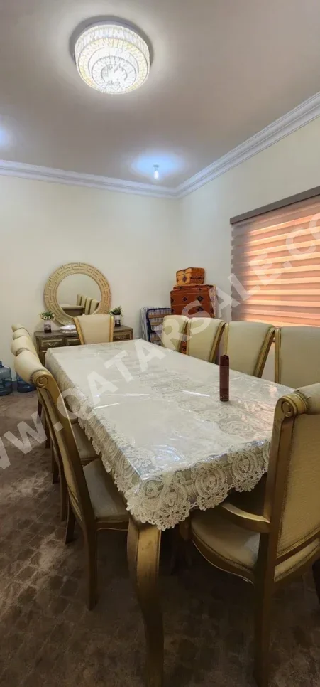 Dining Table with Chairs - Brown