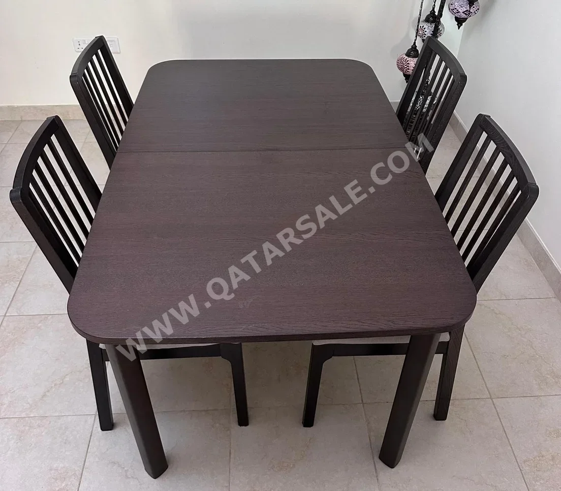 Dining Table with Chairs - Brown