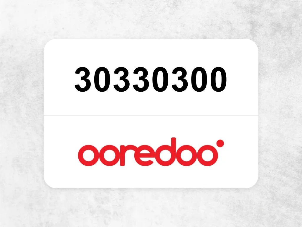 Ooredoo Mobile Phone  30330300