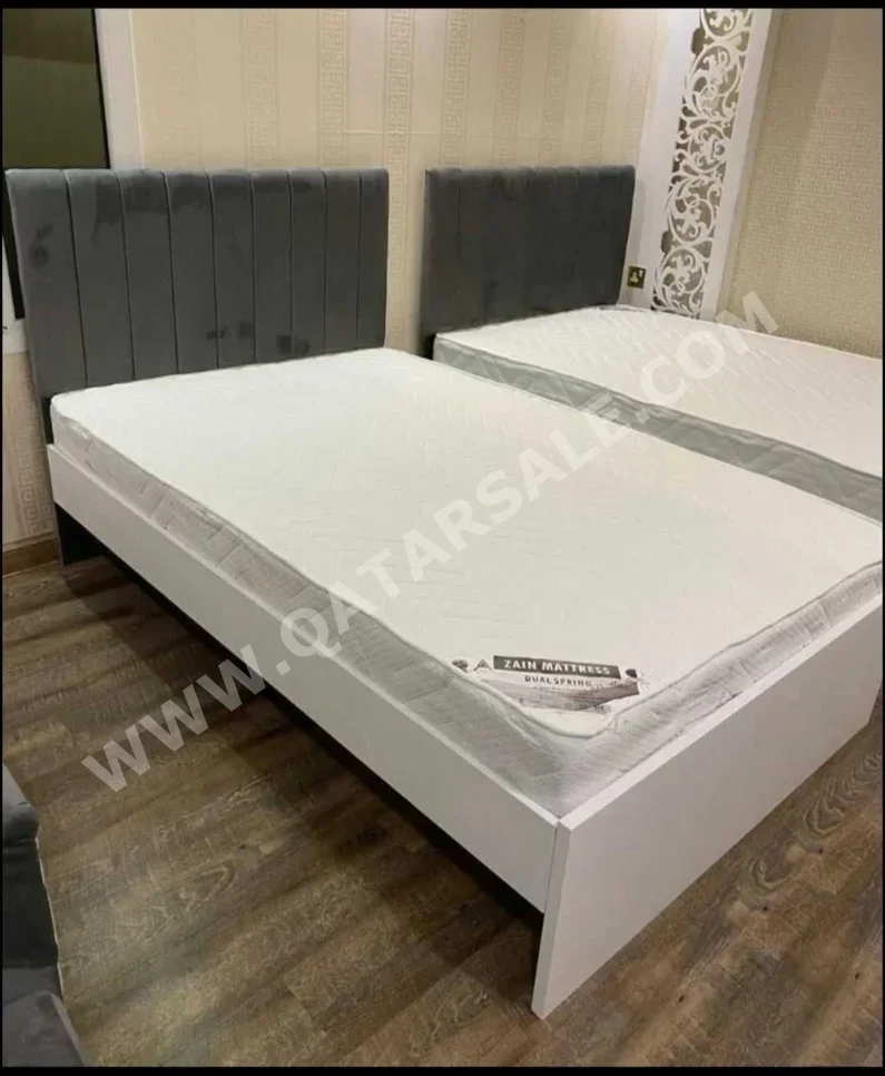 Beds - Lifestyle - Twin - Gray - Mattress Included