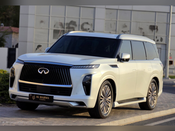 Infiniti QX 80 2025 Automatic 2,000 Km 6 Cylinder Four Wheel Drive (4WD) SUV White With Warranty