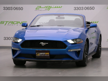 فورد موستانغ ايكو بوست 2019 اوتوماتيك 130,000 كم 4 سلندر دفع خلفي كوبيه \ سبورت ازرق