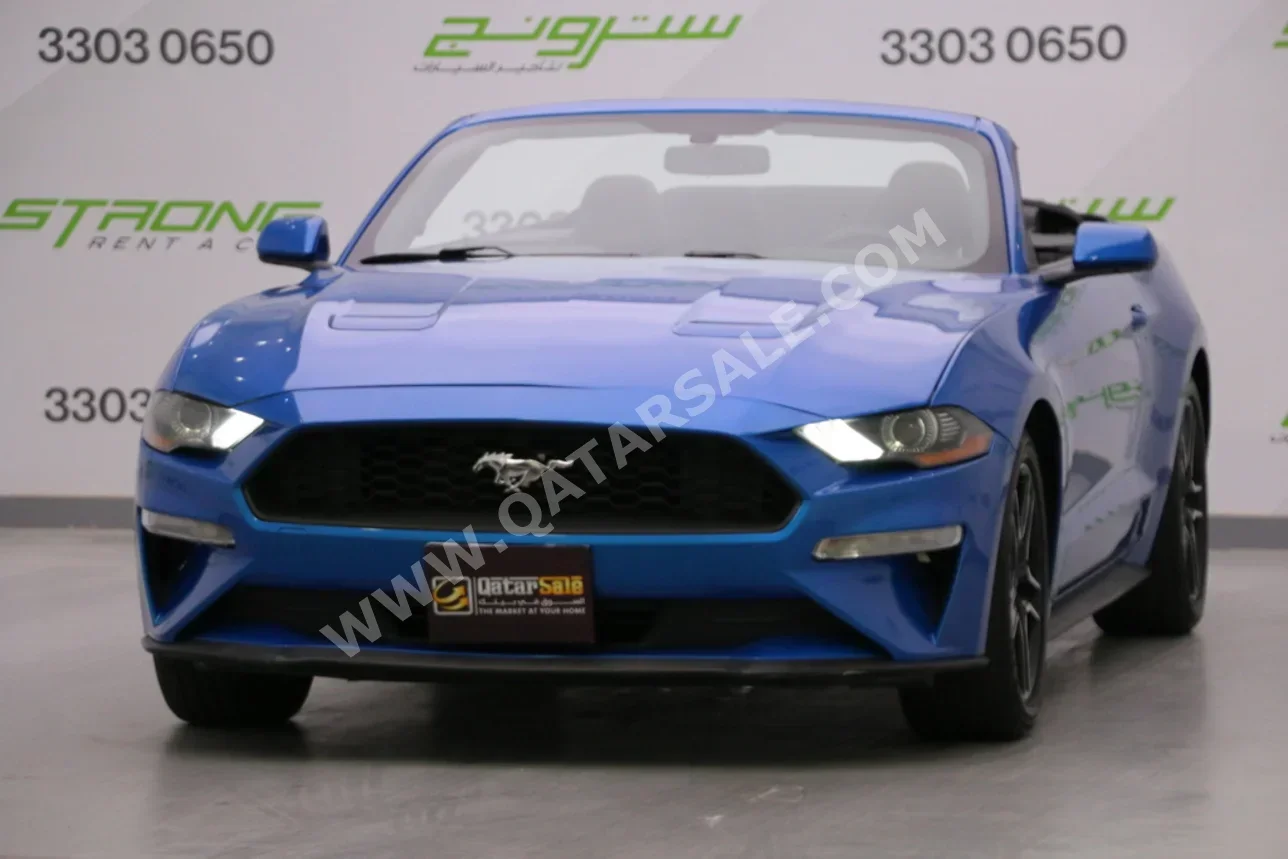 فورد موستانغ ايكو بوست 2019 اوتوماتيك 130,000 كم 4 سلندر دفع خلفي كوبيه \ سبورت ازرق