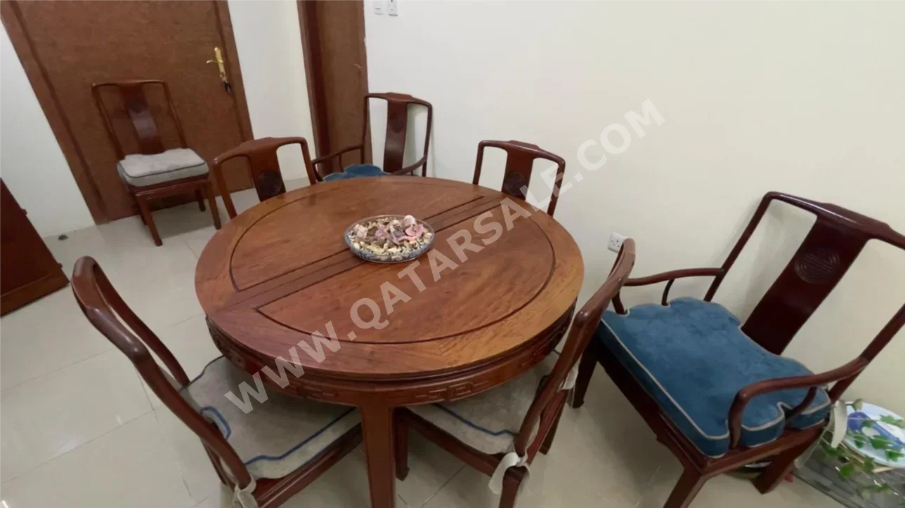 Dining Table with Chairs  - Brown  - 8 Seats