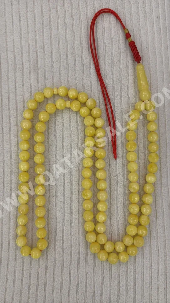 Prayer Beads Amber  Gold  Qatar  Oval/Circle  38 g