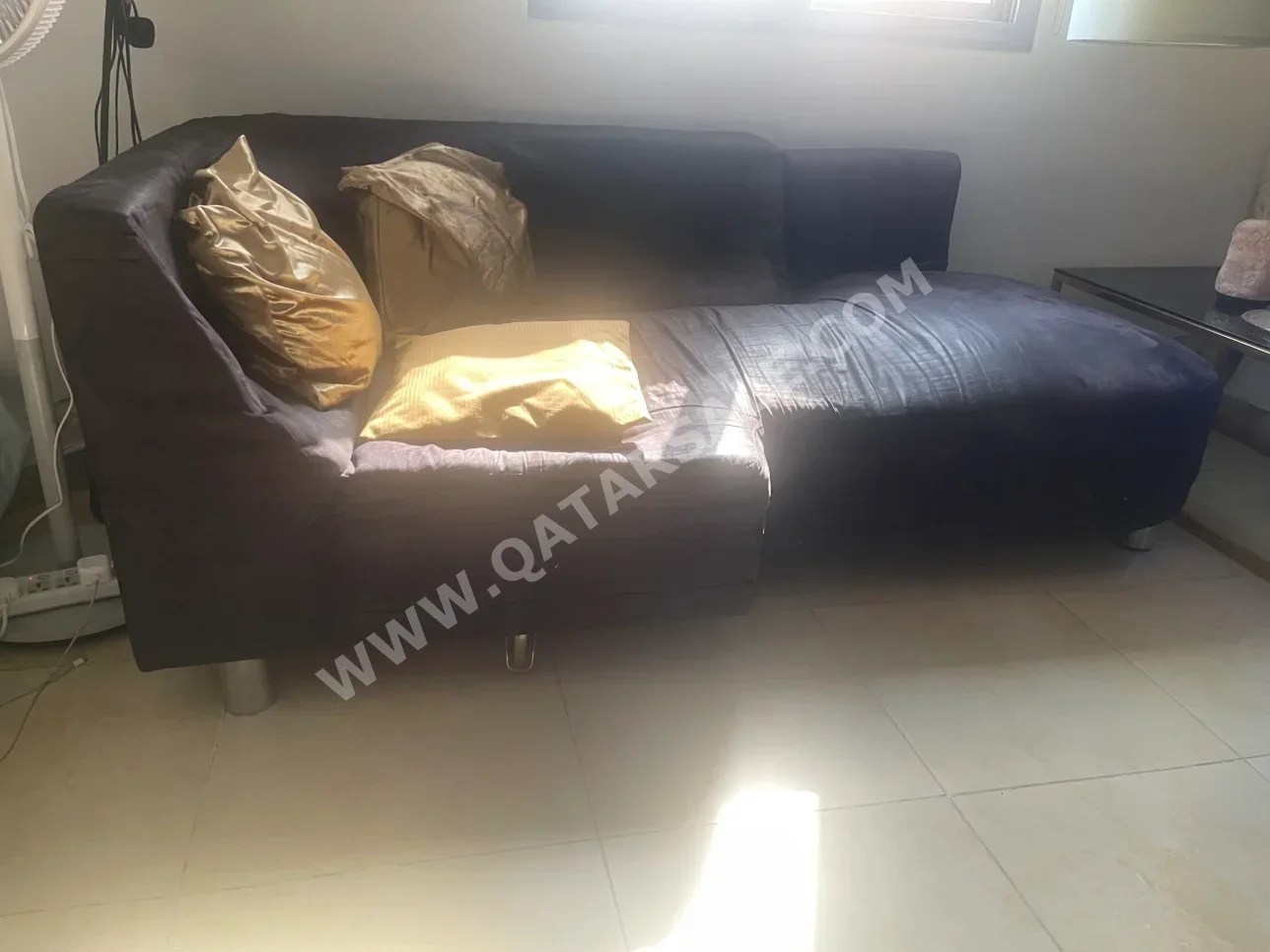 Sofas, Couches & Chairs L shape  - Faux Leather  - Black