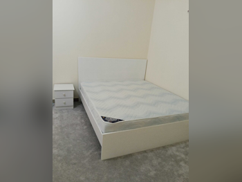 Beds - Lifestyle - King - White - Mattress Included - With Bedside Table