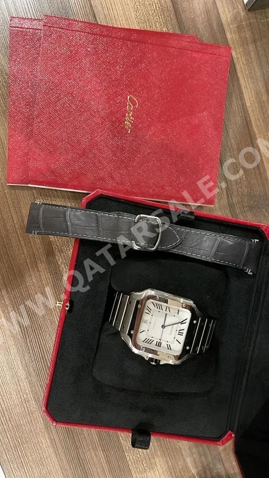 ساعات - كارتير - ساعات ميكانيكية - فضة - ساعات رجالي