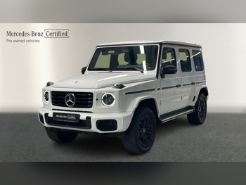 مرسيدس - بنز  جي - كلاس  580 ايه ام جي  2025  اوتوماتيك  5,100 كم  0 سلندر  دفع رباعي  اس يو في  أبيض  تحت الضمان