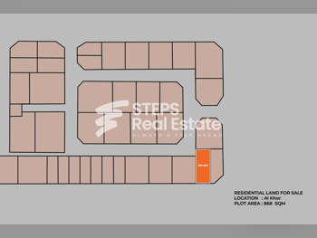 Lands For Sale in Al Khor - Al Khor -Area Size 868 Square Meter