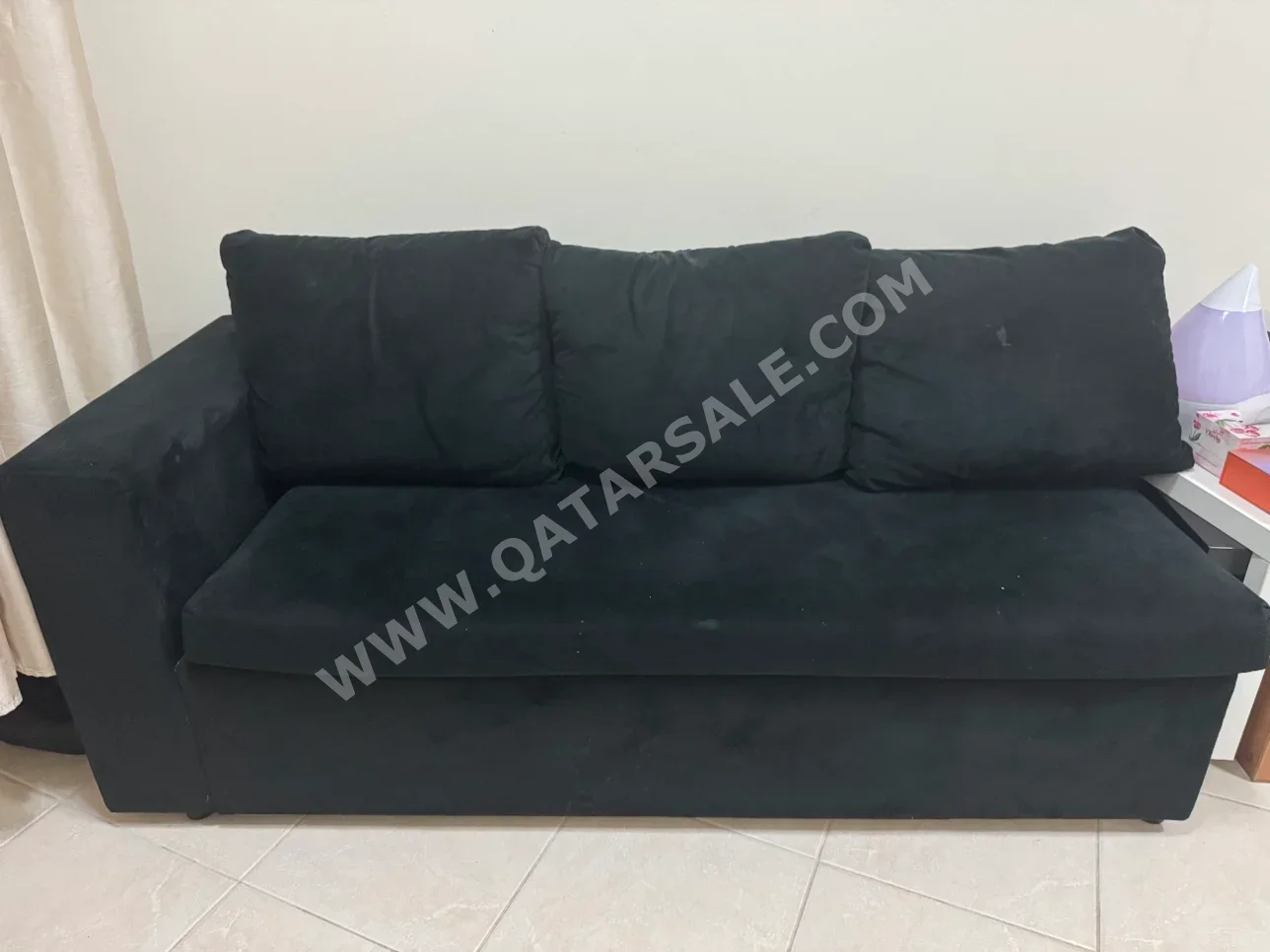 Sofas, Couches & Chairs 2-Seat Sofa  - Velvet  - Black