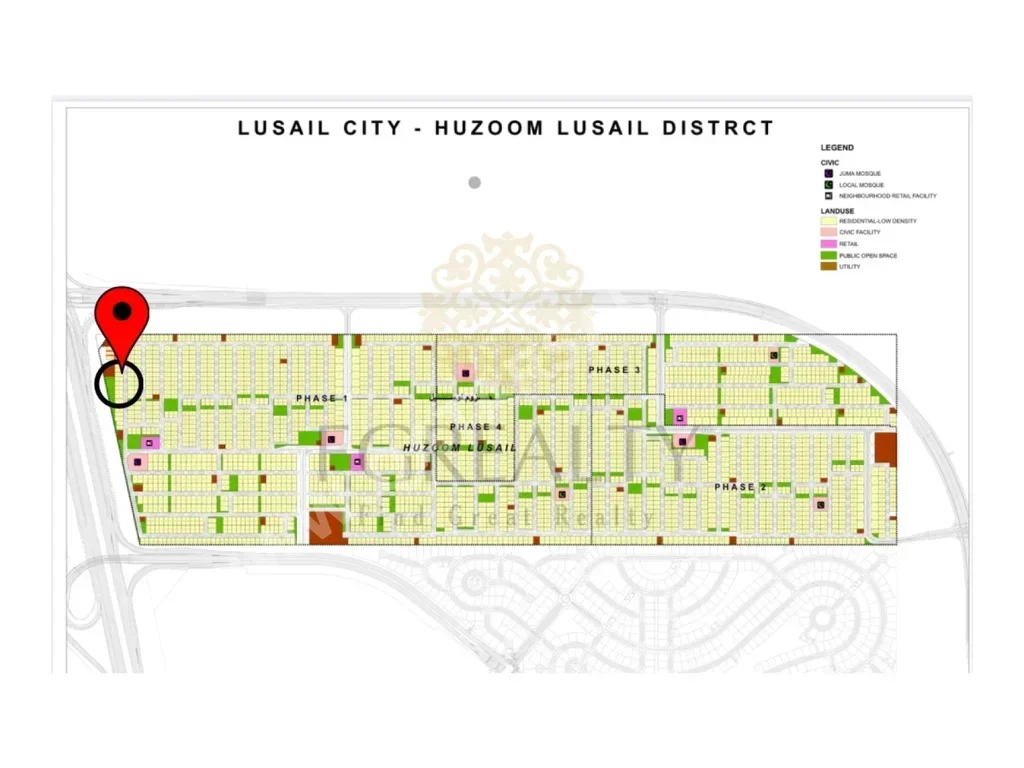 Lands For Sale  in Lusail  -Area Size 400 Square Meter