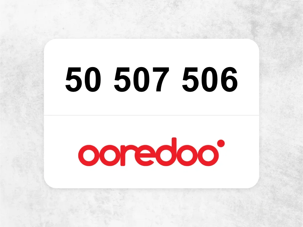 Ooredoo Mobile Phone 50 507 506