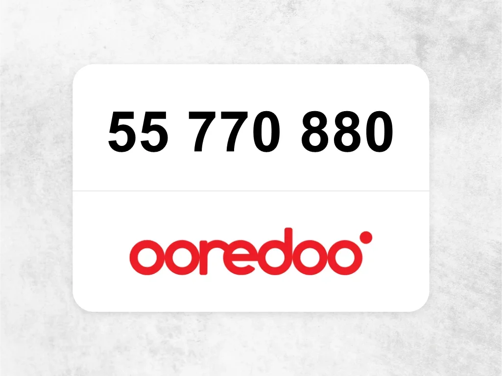 Ooredoo Mobile Phone 55 770 880