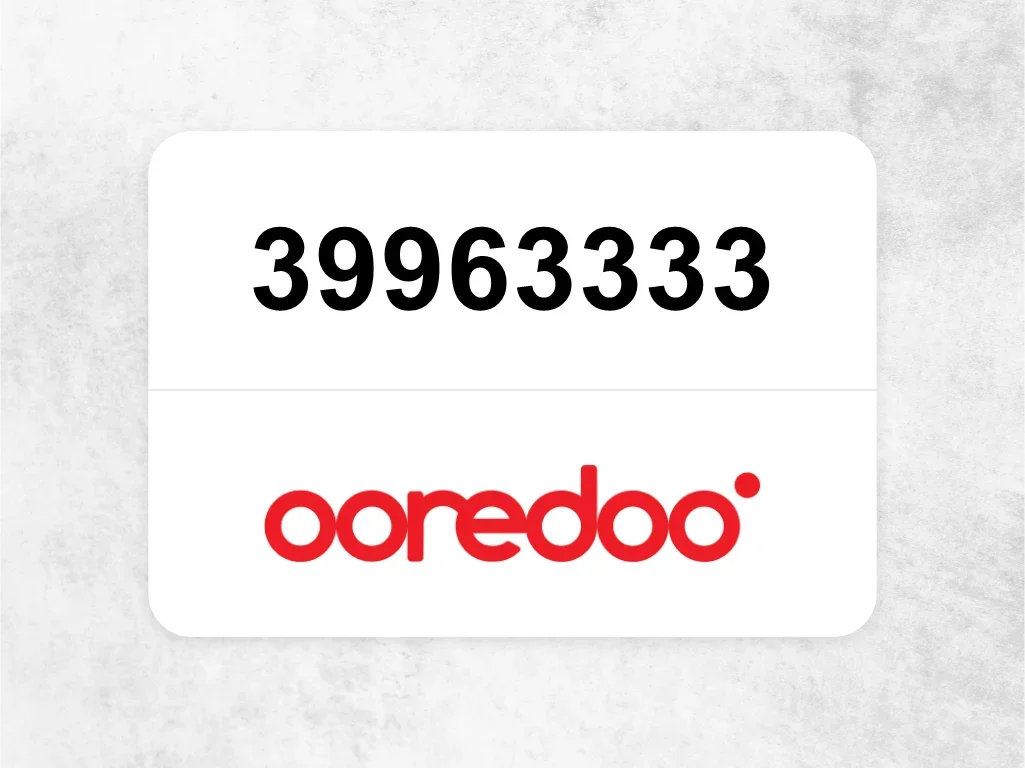 Ooredoo Mobile Phone 39963333