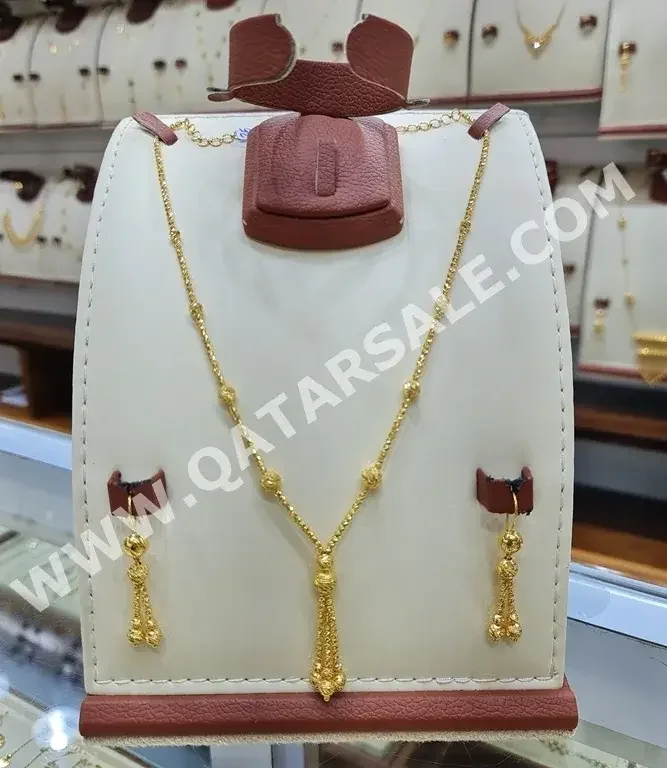 Gold By Item ( Designers )  Set  Woman  25.9 Gram  Maintenance Warranty  Free Shipping  Yellow Gold  21k