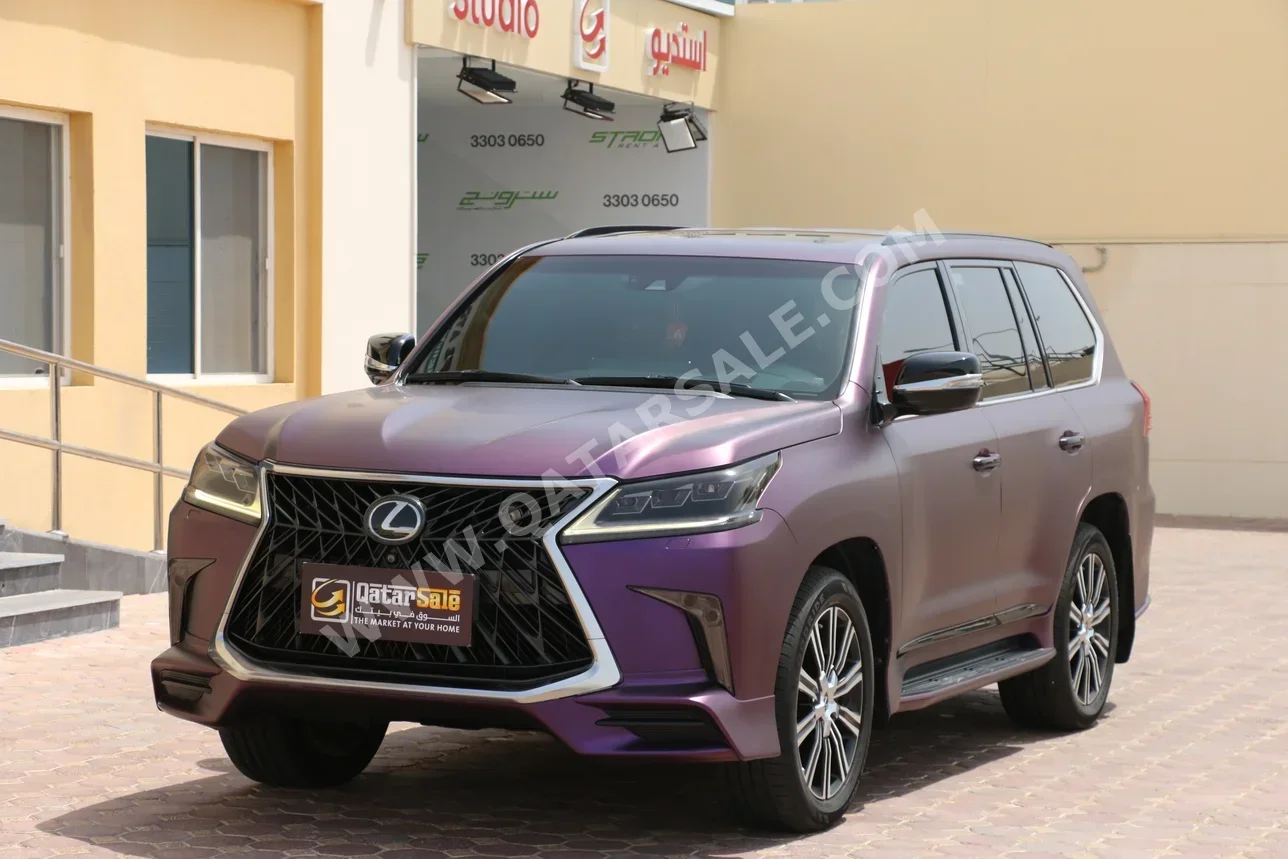 لكزس ال اكس 570 اس 2019 اوتوماتيك 108,500 كم 8 سلندر دفع رباعي اس يو في بنفسجي