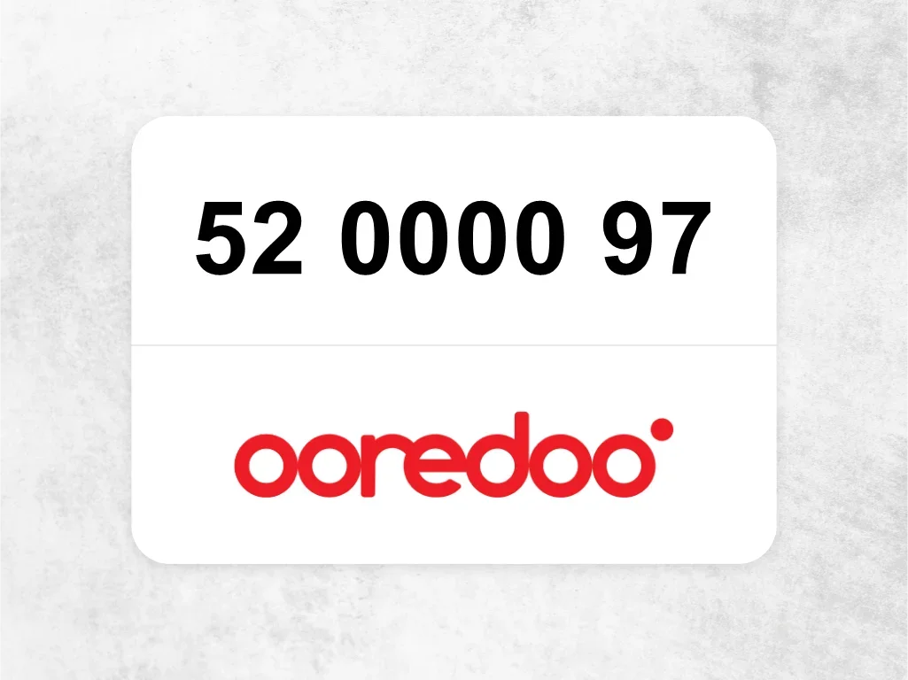 Ooredoo Mobile Phone 52 0000 97