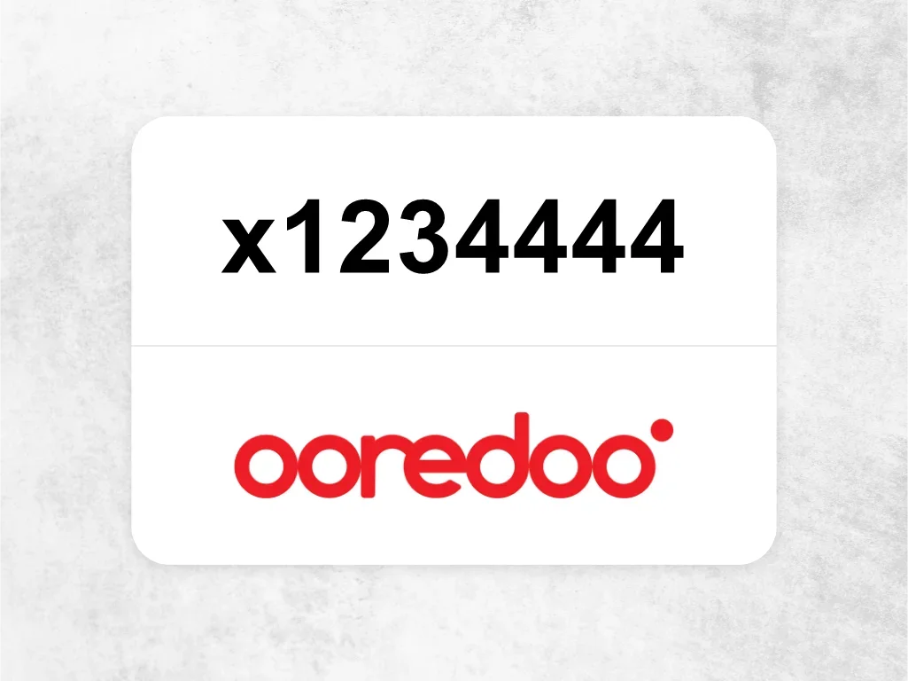 Ooredoo Mobile Phone x1234444
