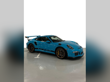 بورش 911 جي تي 3 ار اس 2016 اوتوماتيك 32,000 كم 6 سلندر دفع خلفي كوبيه \ سبورت ازرق تحت الضمان