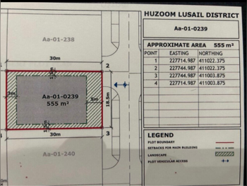 Lands For Sale in Lusail -Area Size 555 Square Meter