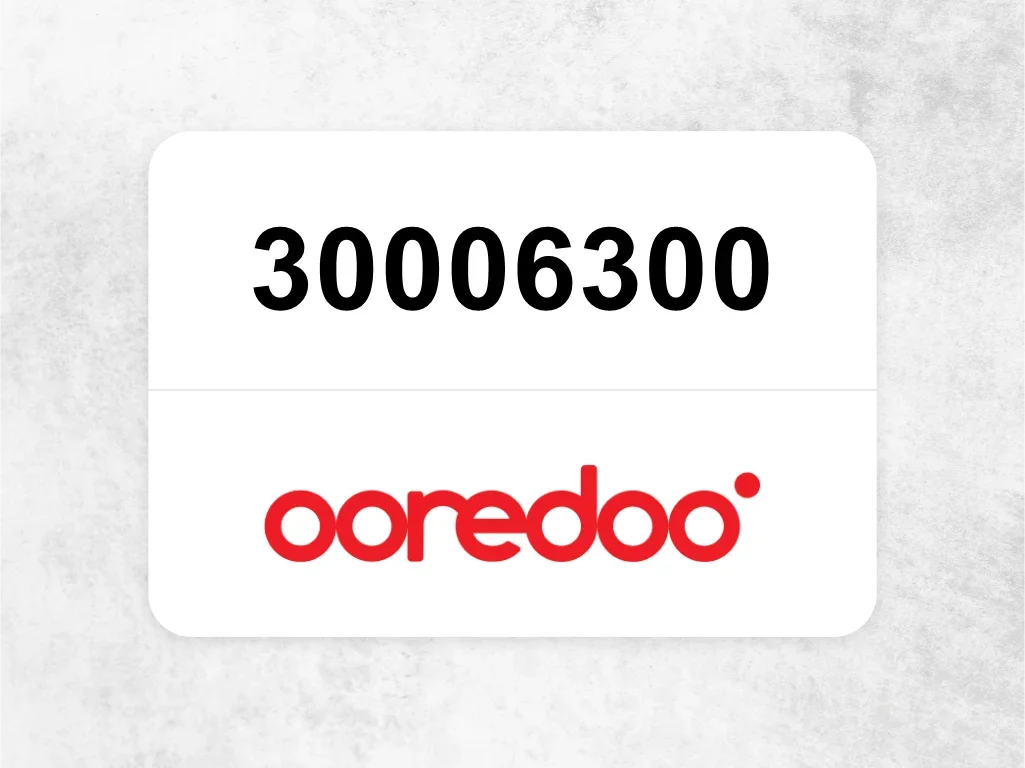 جوال اوريدو 30006300