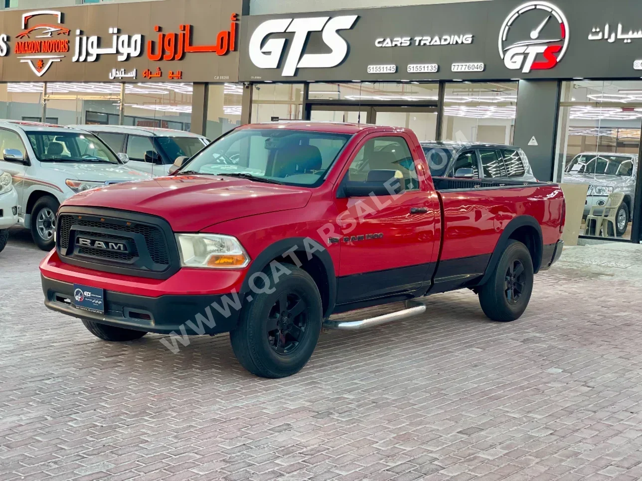 دودج رام 1500 2012 اوتوماتيك 290,000 كم 8 سلندر دفع رباعي بيكب أحمر