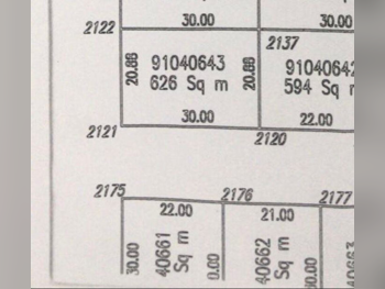 Lands For Sale in Al Wakrah - Al Wukair -Area Size 626 Square Meter