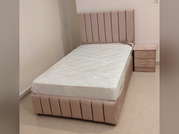 Beds - Single  - Pink  - Mattress Included  - With Bedside Table