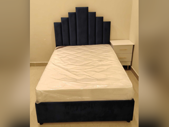 Beds - Single  - Green  - Mattress Included  - With Bedside Table