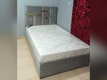 Beds - Single - Gray - Mattress Included