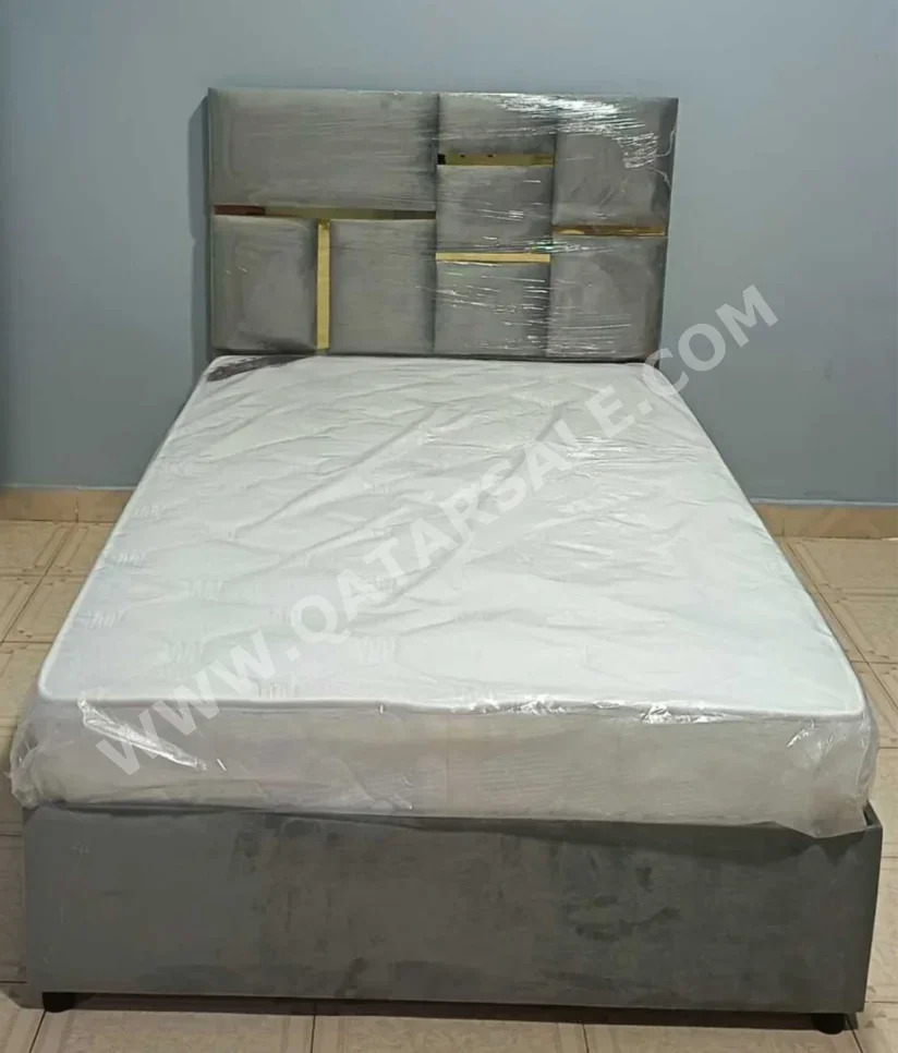 Beds - Single  - Gray  - Mattress Included