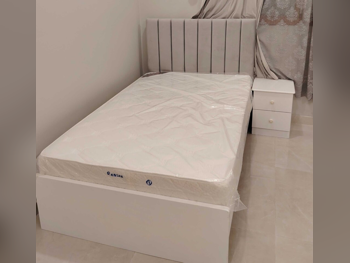 Beds - Single  - Gray  - Mattress Included  - With Bedside Table