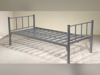 Beds - Single  - Gray  - Mattress Included