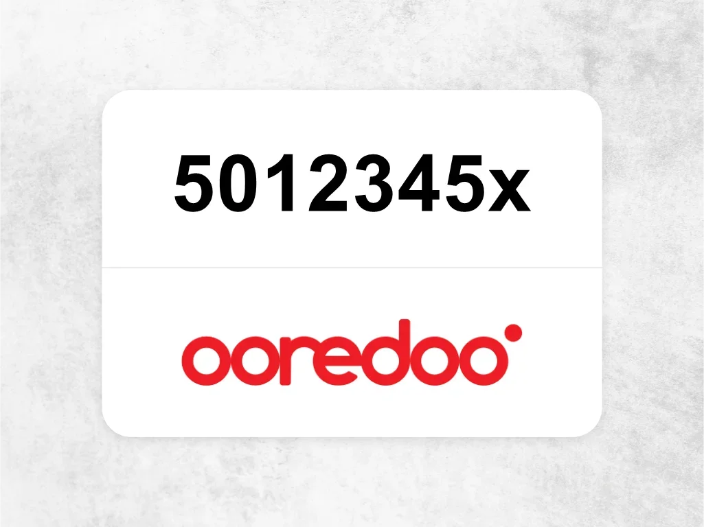 Ooredoo Mobile Phone 5012345x
