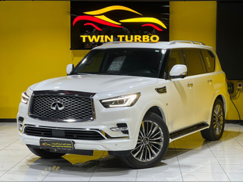 Infiniti  QX  80  2020  Automatic  62,000 Km  8 Cylinder  Four Wheel Drive (4WD)  SUV  White