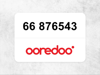 Ooredoo Mobile Phone  66 876543