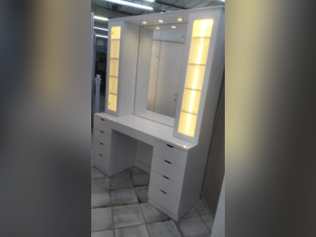 Wardrobes & Dressers - Doha Furniture - Dressing Table, Mirror, Chair & 2 Shelving Units - Multicolor