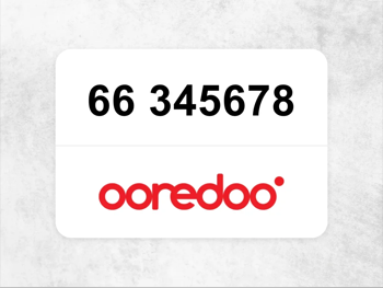 جوال اوريدو  66 345678
